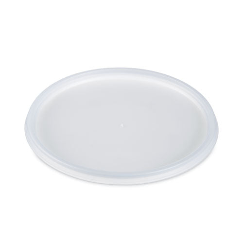 Plastic Lids For Foam Containers, Flat, Vented, Fits 24-32 Oz, Translucent, 100/pack, 5 Packs/carton