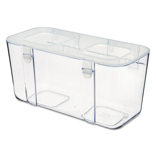 Stackable Caddy Organizer, Medium, Plastic, 8.8 X 4 X 4.38, White.