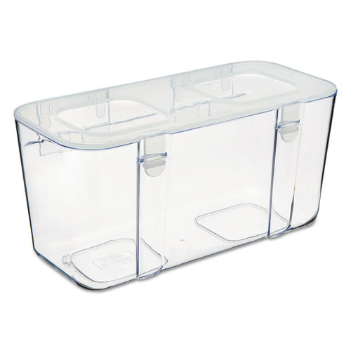 Stackable Caddy Organizer, Medium, Plastic, 8.8 X 4 X 4.38, White.