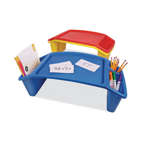 Antimicrobial Lap Desk, Rectangular, 23.35w X 12d X 8.53h, Blue.