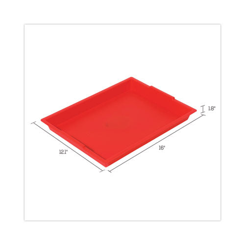 Little Artist Antimicrobial Finger Paint Tray, 16 X 1.8 X 12, Red.