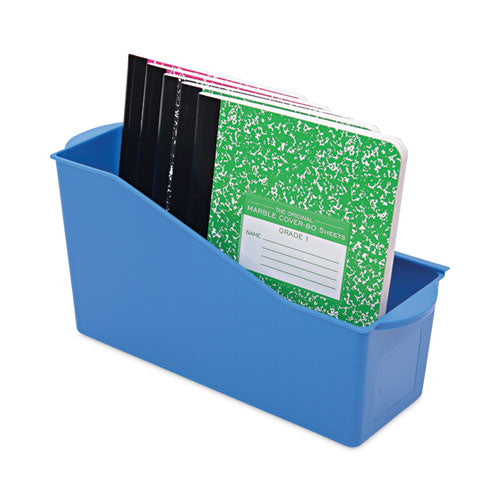 Antimicrobial Book Bin, 14.2 X 5.34 X 7.35, Blue.