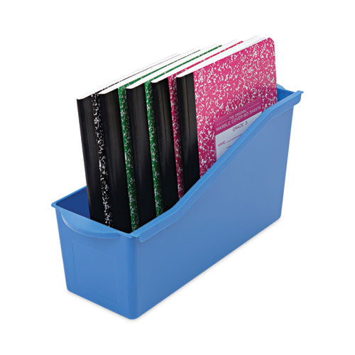 Antimicrobial Book Bin, 14.2 X 5.34 X 7.35, Blue.