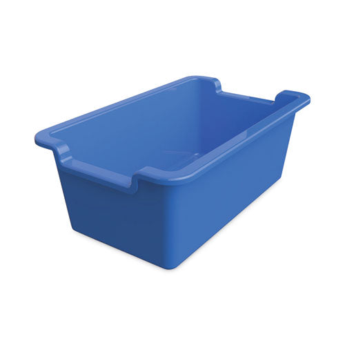 Antimicrobial Rectangle Storage Bin, Blue.