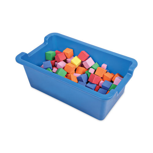 Antimicrobial Rectangle Storage Bin, Blue.