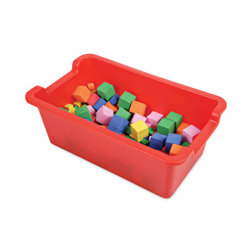 Antimicrobial Rectangle Storage Bin, Red.