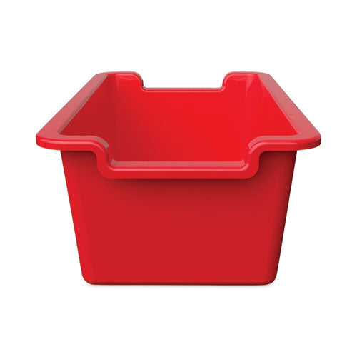 Antimicrobial Rectangle Storage Bin, Red.