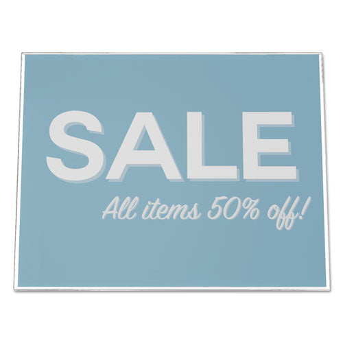 Classic Image Slanted Sign Holder, Landscaped, 11 X 8.5 Insert, Clear.