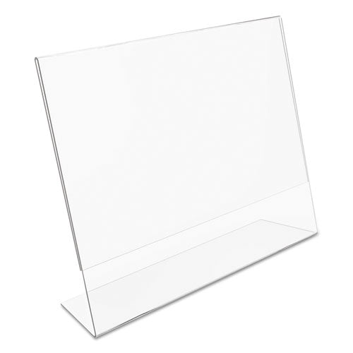 Classic Image Slanted Sign Holder, Landscaped, 11 X 8.5 Insert, Clear.