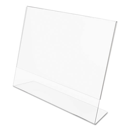 Classic Image Slanted Sign Holder, Landscaped, 11 X 8.5 Insert, Clear.