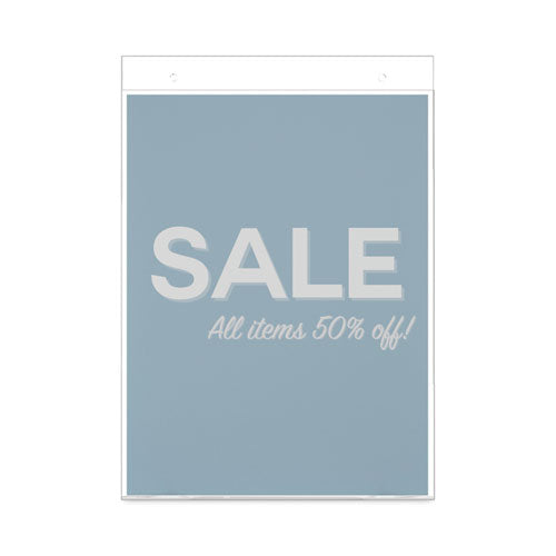 Classic Image Wall-mount Sign Holder, Portrait, 8.5 X 11, Clear.