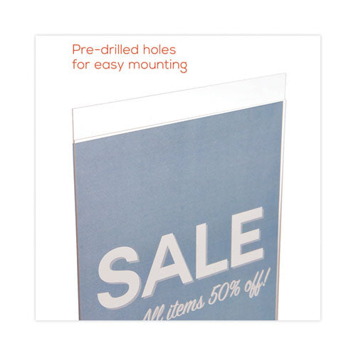 Classic Image Wall-mount Sign Holder, Portrait, 8.5 X 11, Clear.