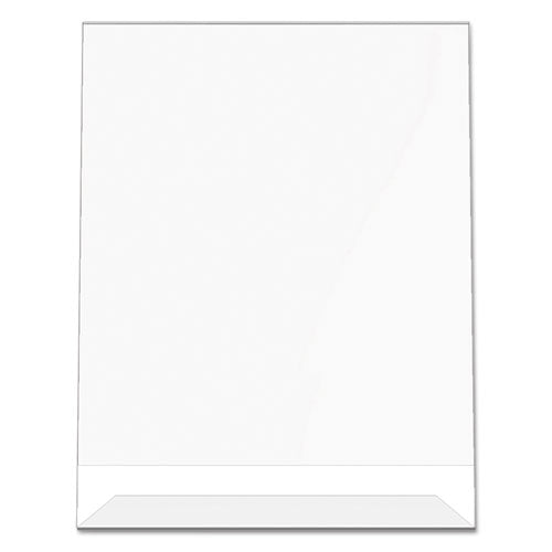 Classic Image Slanted Sign Holder, Portrait, 8.5 X 11 Insert, Clear