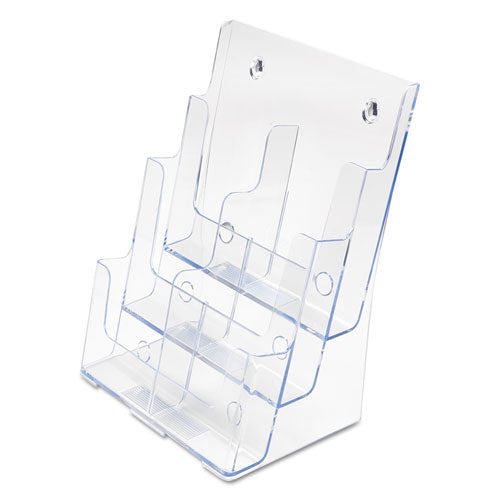 6-compartment Docuholder, Leaflet Size, 9.63w X 6.25d X 12.63h, Clear.