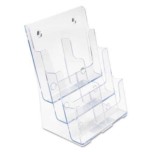 6-compartment Docuholder, Leaflet Size, 9.63w X 6.25d X 12.63h, Clear.