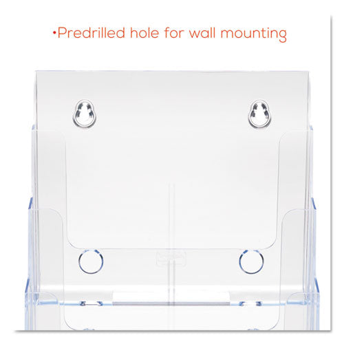 4-compartment Docuholder, Magazine Size, 9.38w X 7d X 13.63h, Clear.