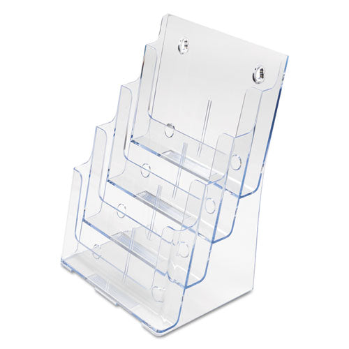 4-compartment Docuholder, Magazine Size, 9.38w X 7d X 13.63h, Clear.