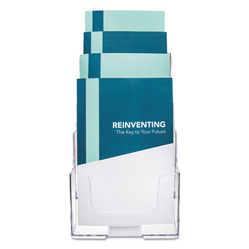 4-compartment Docuholder, Booklet Size, 6.88w X 6.25d X 10h, Clear.