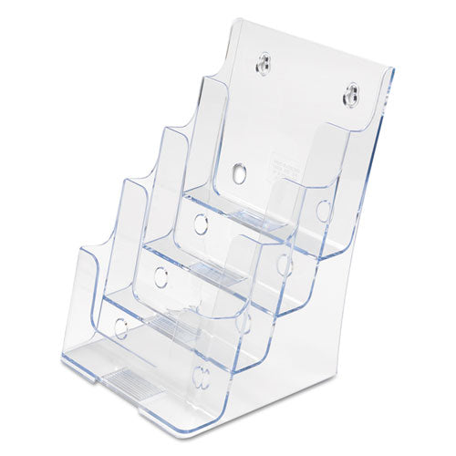 4-compartment Docuholder, Booklet Size, 6.88w X 6.25d X 10h, Clear.