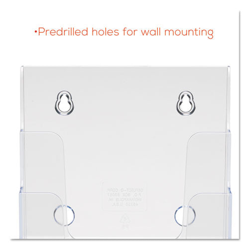 4-compartment Docuholder, Booklet Size, 6.88w X 6.25d X 10h, Clear.