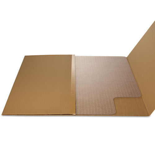 Duramat Moderate Use Chair Mat For Low Pile Carpet, 46 X 60, Wide Lipped, Clear.
