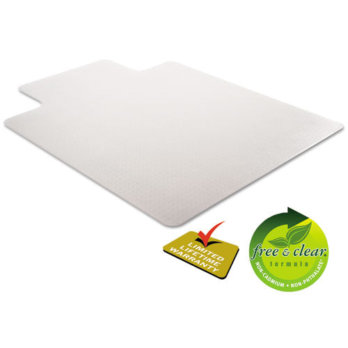 Duramat Moderate Use Chair Mat For Low Pile Carpet, 46 X 60, Wide Lipped, Clear.