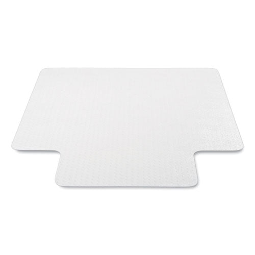 Antimicrobial Chair Mat, Medium Pile Carpet, 53 X 45, Lipped, Clear.