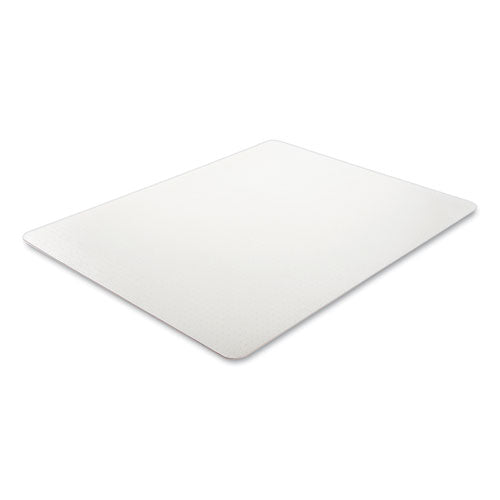 Antimicrobial Chair Mat, Medium Pile Carpet, 60 X 46, Rectangular, Clear.
