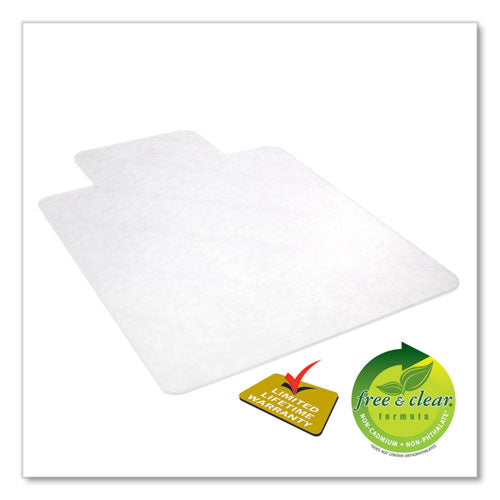 Antimicrobial Chair Mat, Rectangular, 48 X 36, Clear.