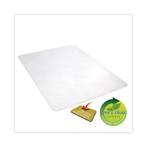 Antimicrobial Chair Mat, Rectangular, 45 X 53, Clear.