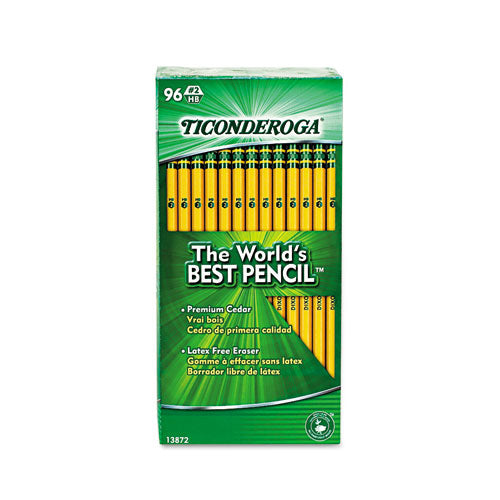 Pencil Value Pack, Hb (#2), Black Lead, Yellow Barrel, 96/pack.