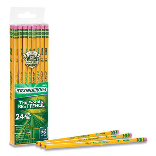 Pencils, Hb (#2), Black Lead, Yellow Barrel, 24/pack.