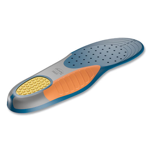 Pain Relief Extra Support Orthotic Insoles, Women Sizes 6 To 11, Gray/blue/orange/yellow, Pair.