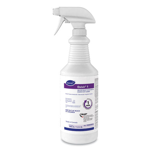 Oxivir 1 Rtu Disinfectant Cleaner, 32 Oz Spray Bottle, 12/carton.