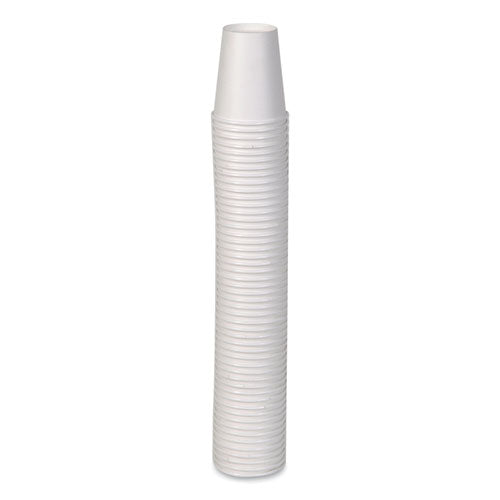 Paper Hot Cups, 10 Oz, White, 50/sleeve, 20 Sleeves/carton