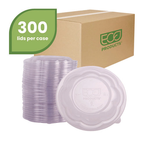 Renewable And Compostable Lids For 24, 32 And 48 Oz Salad Bowls, Clear, Plastic, 300/carton.