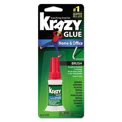 All Purpose Brush-on Krazy Glue, 0.18 Oz, Dries Clear.
