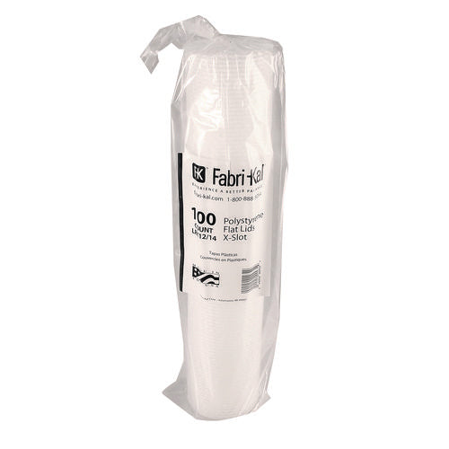 Kal-clear/nexclear Drink Cup Lids, Flat, X-style Straw Slot, Fits 12 Oz To 14 Oz Cold Cups, Plastic, Translucent, 1,000/ct