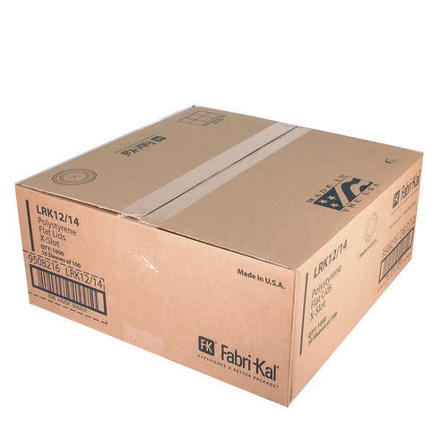 Kal-clear/nexclear Drink Cup Lids, Flat, X-style Straw Slot, Fits 12 Oz To 14 Oz Cold Cups, Plastic, Translucent, 1,000/ct