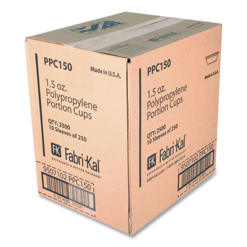 Portion Cups, 1.5 Oz, Clear, 250/sleeve, 10 Sleeves/carton.