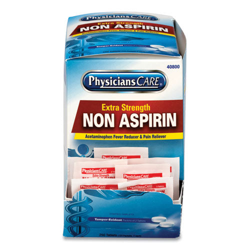 Pain Relievers/medicines, Xstrength Non-aspirin Acetaminophen,2/packet, 125 Packets/box