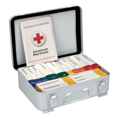 Unitized Ansi Compliant Class A Type Iii First Aid Kit For 25 People, 84 Pieces, Metal Case