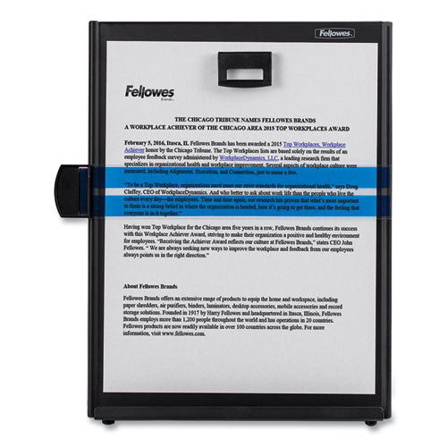 Metal Copyholder, 200 Sheet Capacity, Steel, Black.