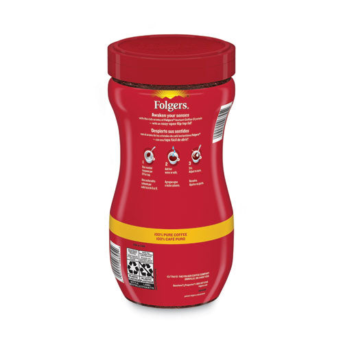 Instant Coffee Crystals, Classic Roast, 16oz Jar.