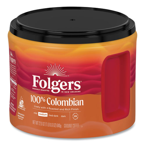 Folgers Colombian Medium Roast Ground Coffee, 22.6 Ounce 100%