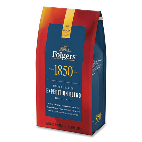 Coffee, Expedition Blend, Medium Roast, Ground, 12 Oz Bag, 6/carton.