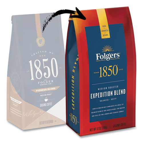 Coffee, Expedition Blend, Medium Roast, Ground, 12 Oz Bag, 6/carton.