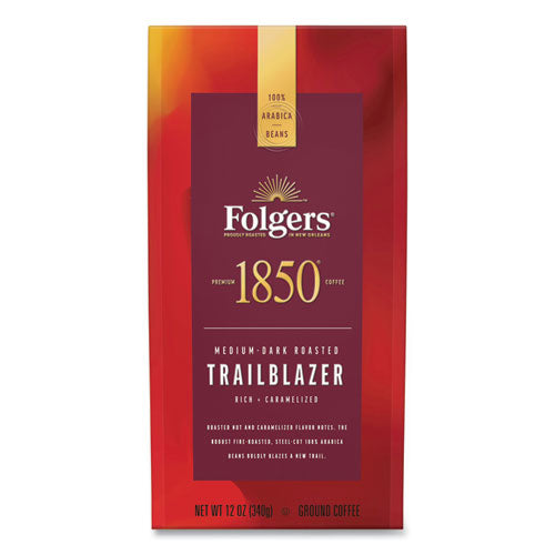 Coffee, Trailblazer, Dark Roast, Ground, 12 Oz Bag.