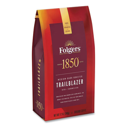Coffee, Trailblazer, Dark Roast, Ground, 12 Oz Bag, 6/carton.