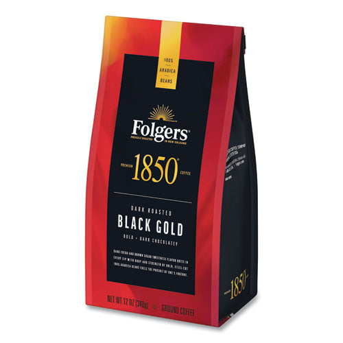 Coffee, Black Gold, Dark Roast, Ground, 12 Oz Bag